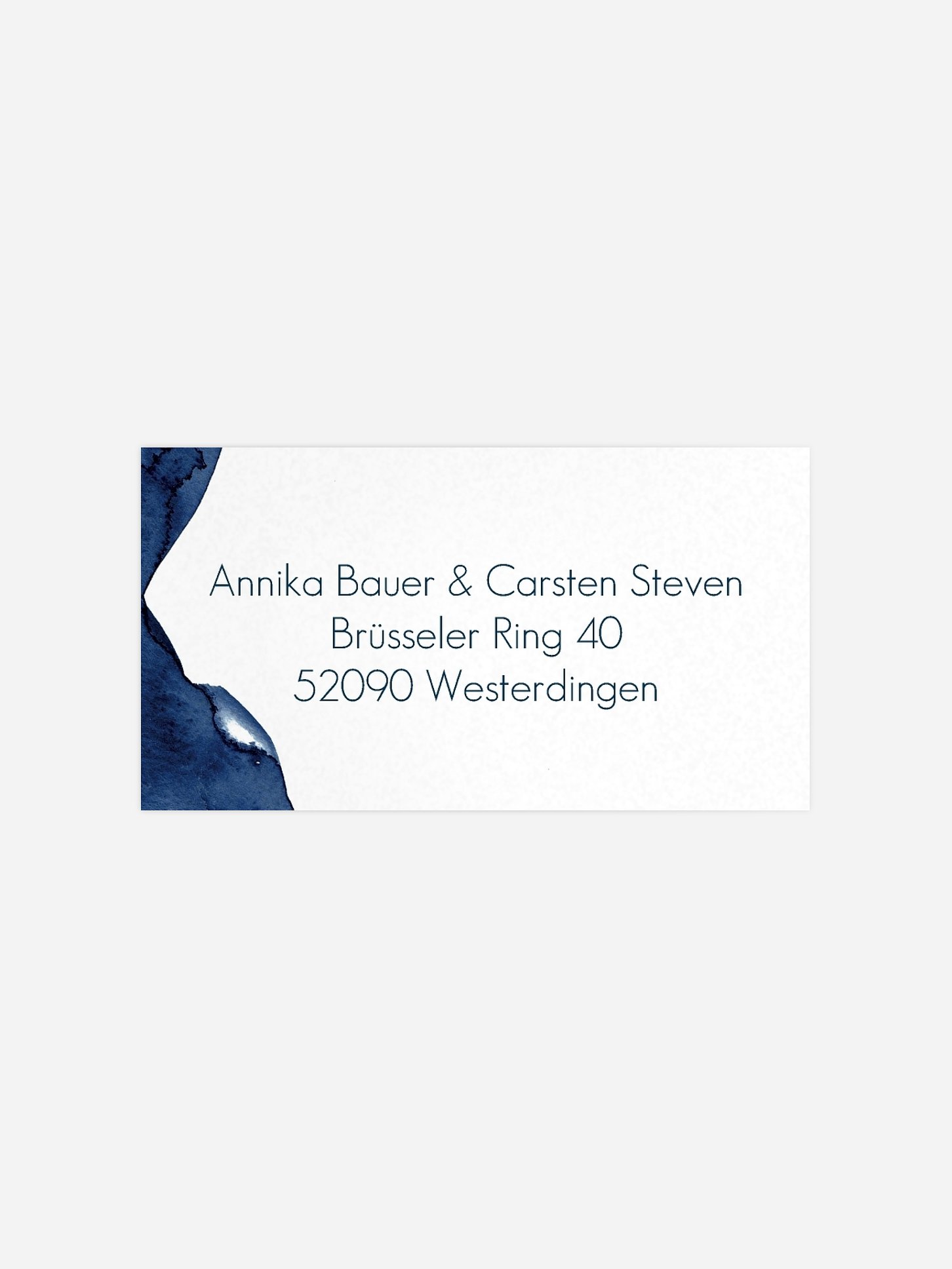 Empfängeraufkleber Hochzeit Modern Aquarelle Premium