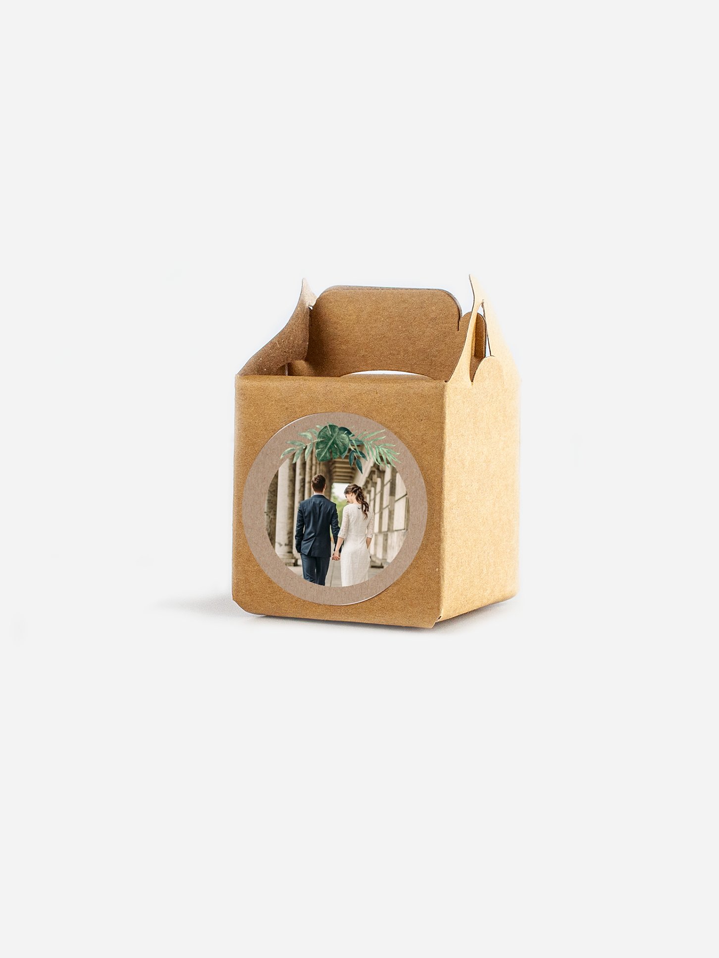 Étiquette cadeau mariage Couronne champêtre
