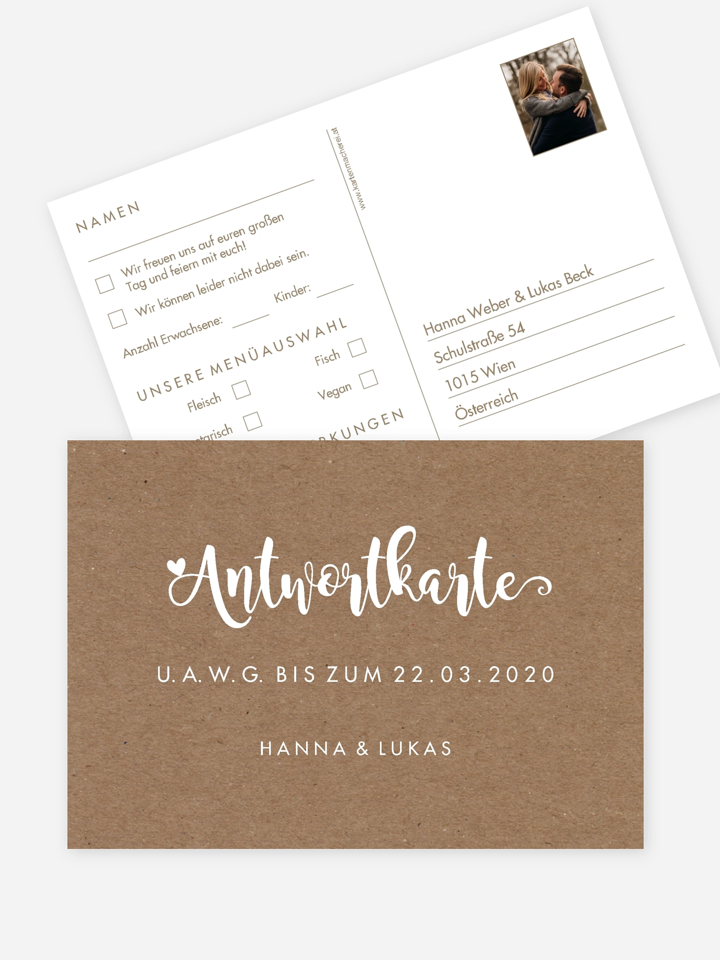 Antwortkarte Hochzeit Wild Love