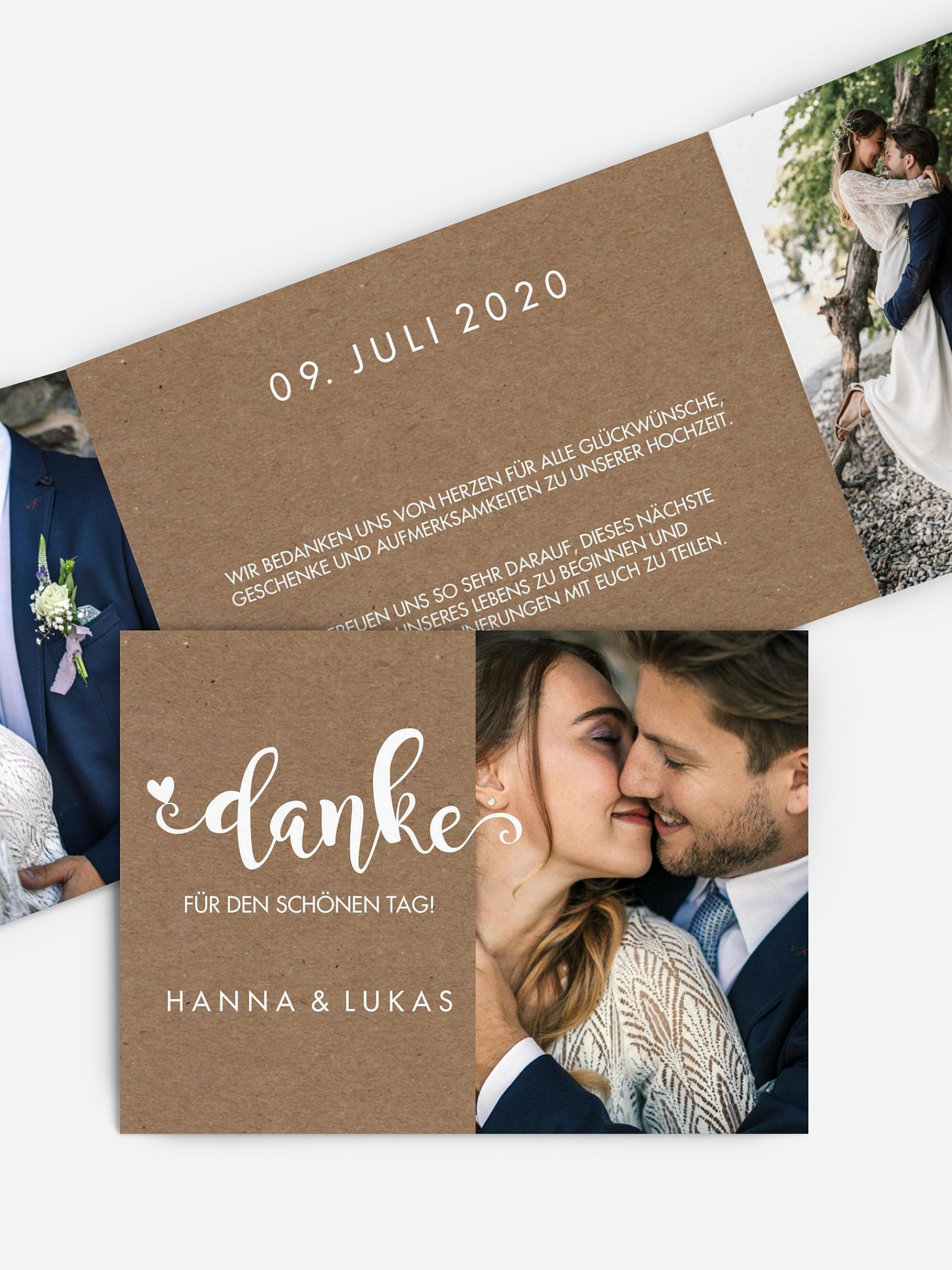 Dankeskarte Hochzeit Wild Love