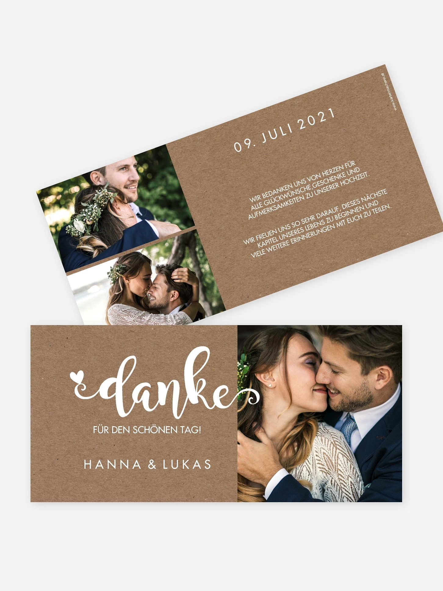Dankeskarte Hochzeit Wild Love