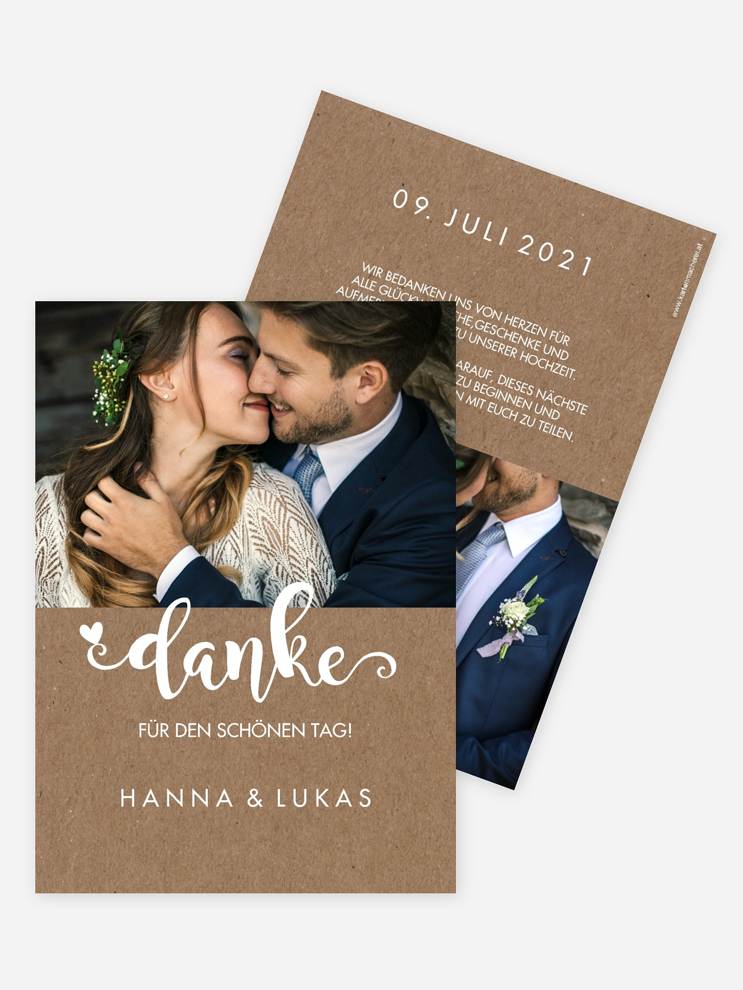 Dankeskarte Hochzeit Wild Love