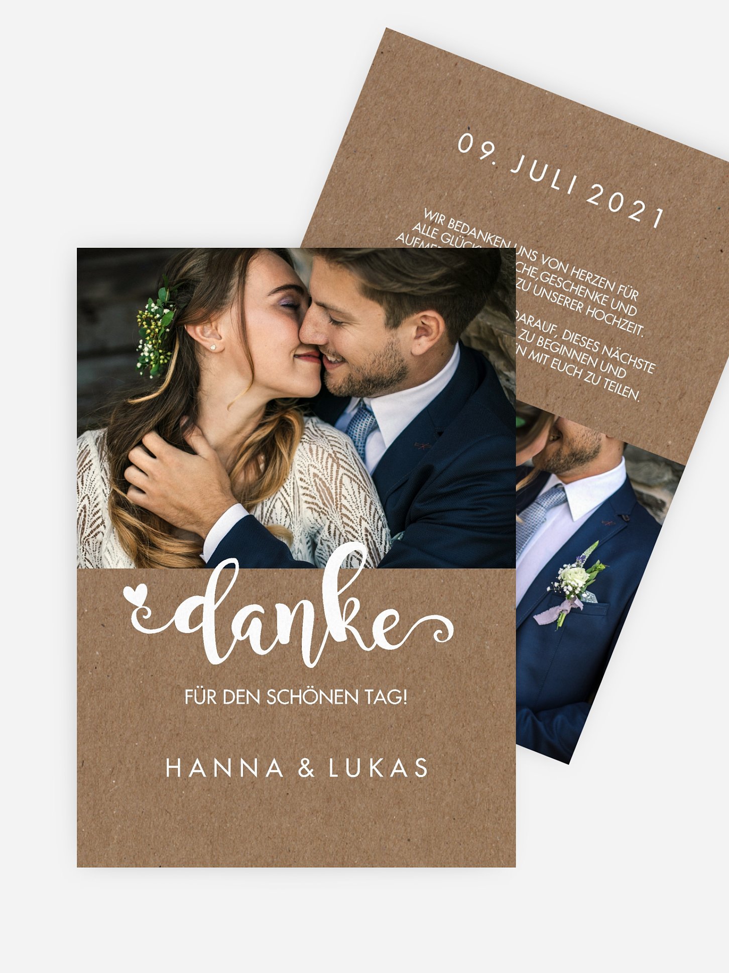 Dankeskarte Hochzeit Wild Love