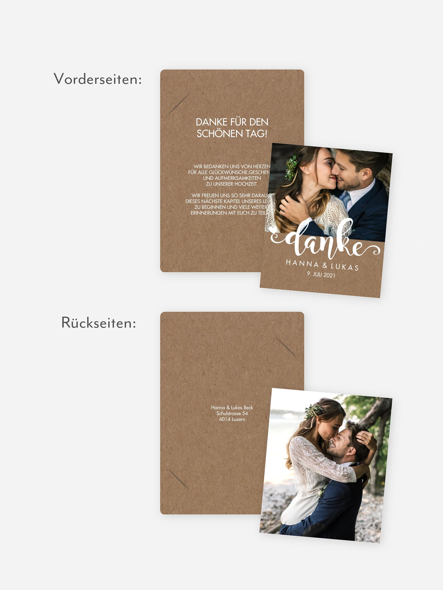 Dankeskarte Hochzeit Wild Love