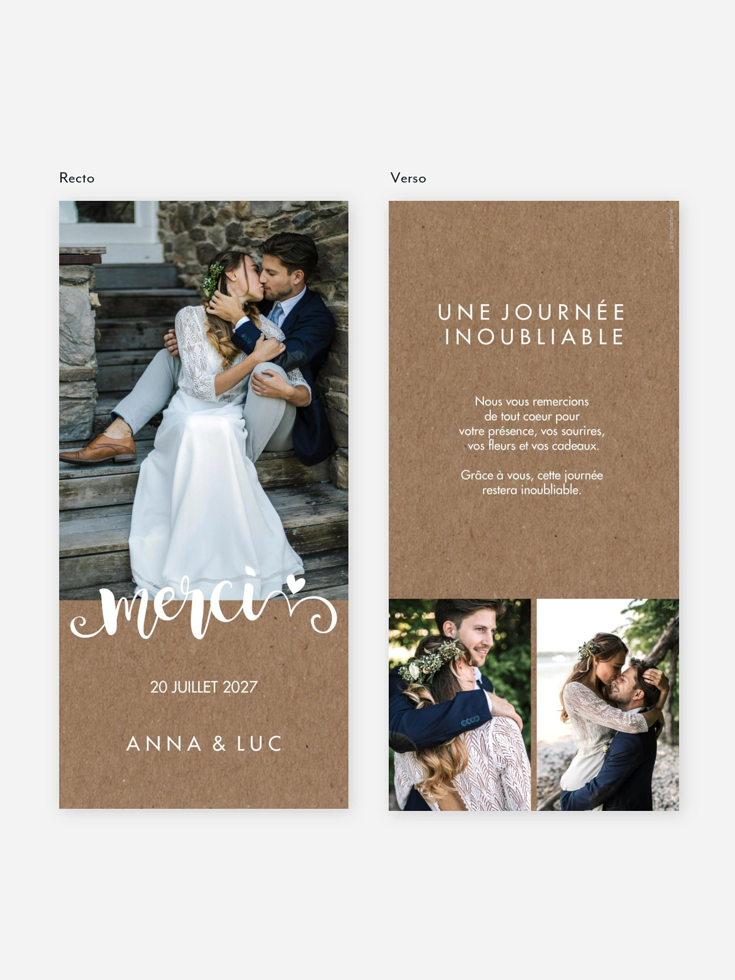Carte de remerciements Wild Love