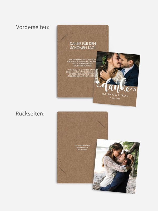 Dankeskarte Hochzeit Wild Love
