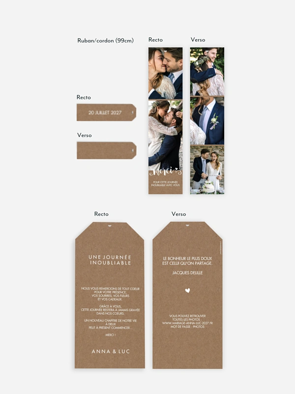 Carte de remerciements Wild Love