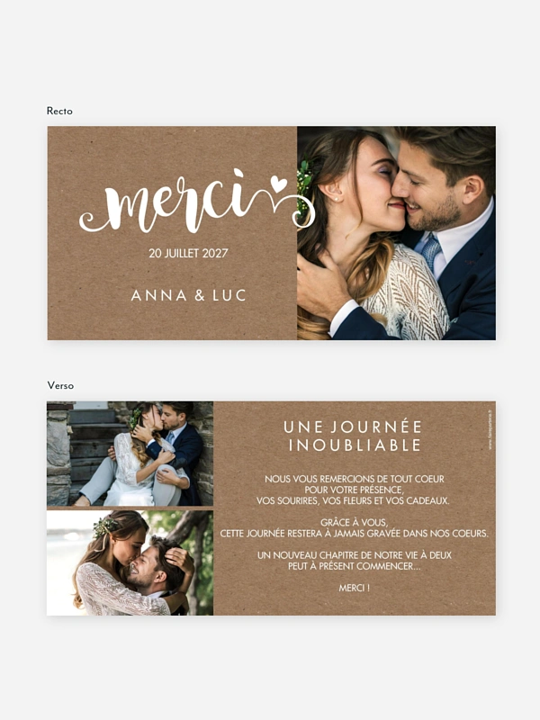 Carte de remerciements Wild Love