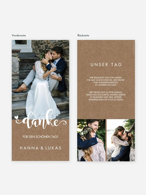 Dankeskarte Hochzeit Wild Love