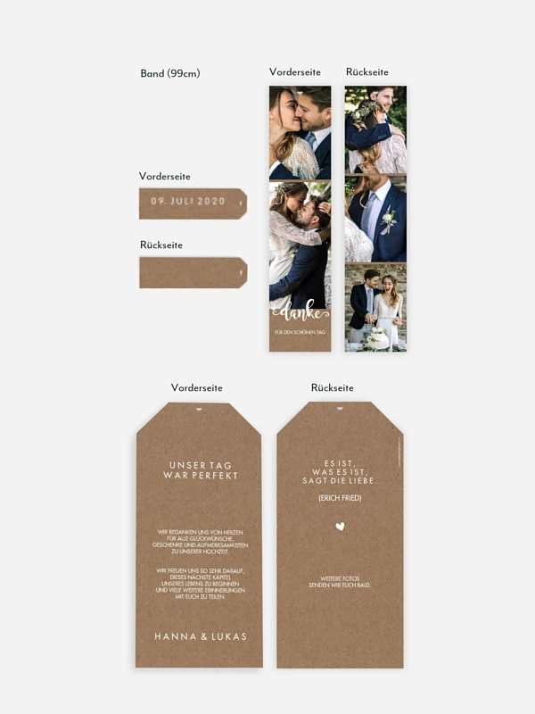 Dankeskarte Hochzeit Wild Love