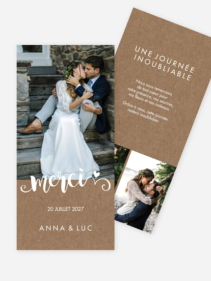 Carte de remerciements Wild Love