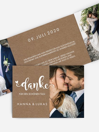 Dankeskarte Hochzeit Wild Love