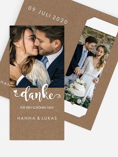 Dankeskarte Hochzeit Wild Love