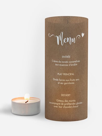 Menu mariage Wild Love