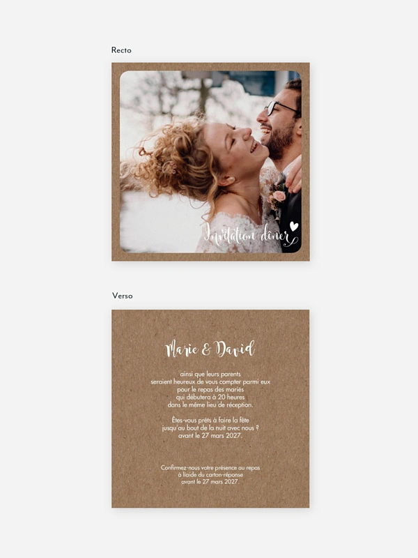 Carton d'invitation Wild Love