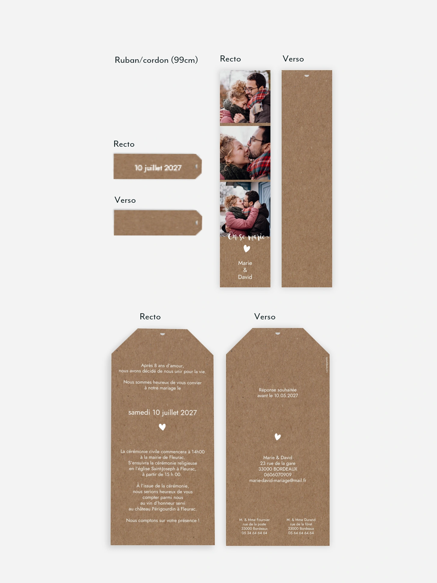 Faire-part de mariage Wild Love