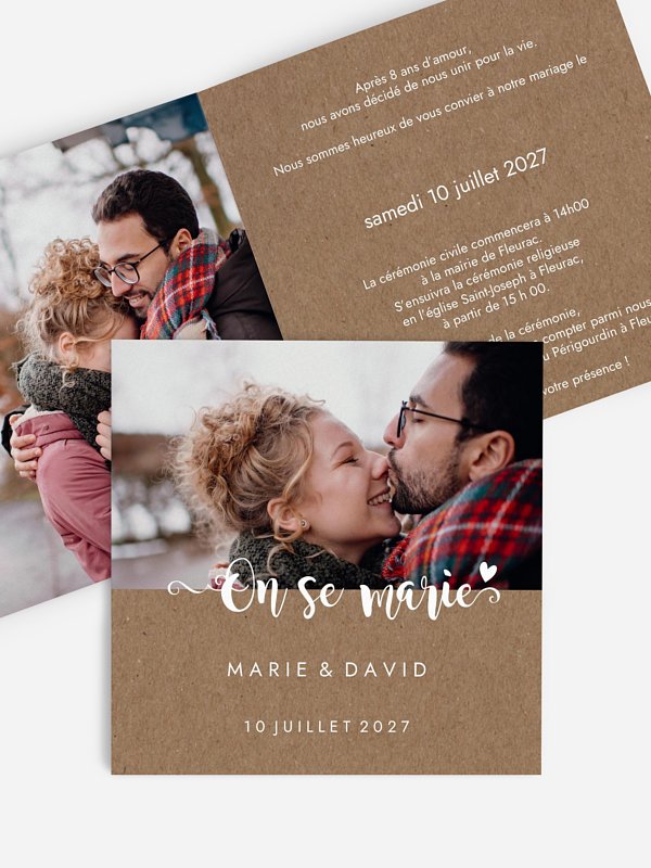 Faire-part de mariage Wild Love