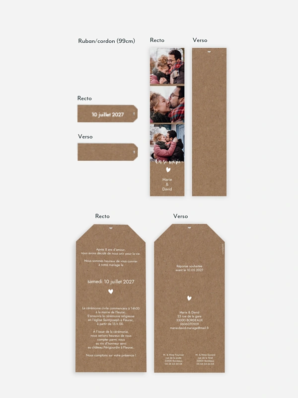 Faire-part de mariage Wild Love