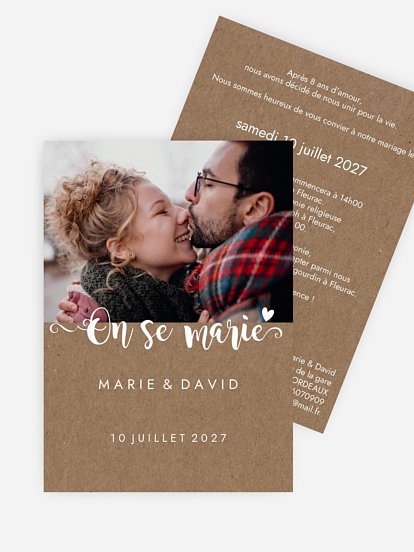 Faire-part de mariage Wild Love