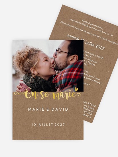 Faire-part de mariage Wild Love