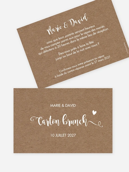 Carte brunch Wild Love