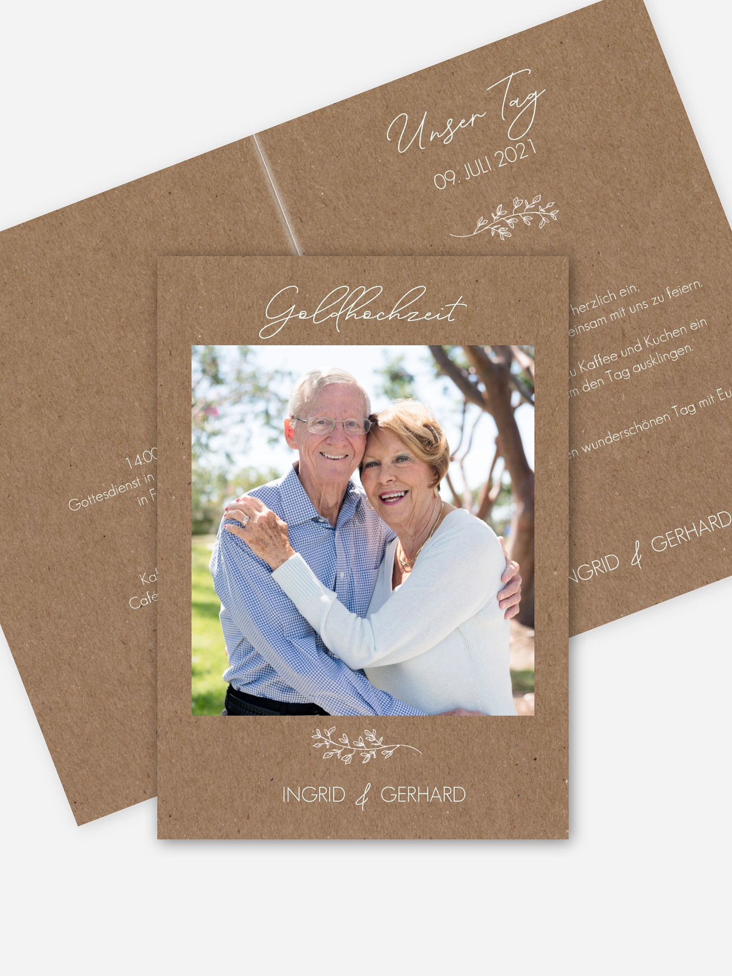 Einladung zur Goldenen Hochzeit Lovely Romance