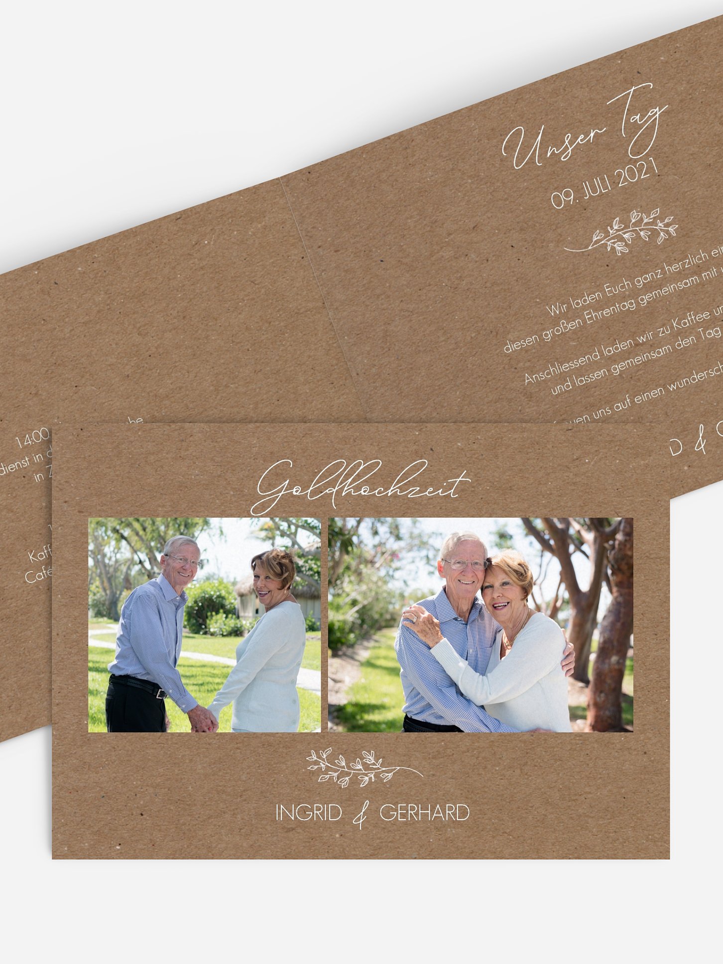 Einladung zur Goldenen Hochzeit Lovely Romance