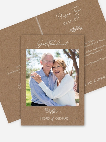 Einladung zur Goldenen Hochzeit Lovely Romance