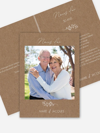 Invitation anniversaire mariage 50 ans  Lovely Romance