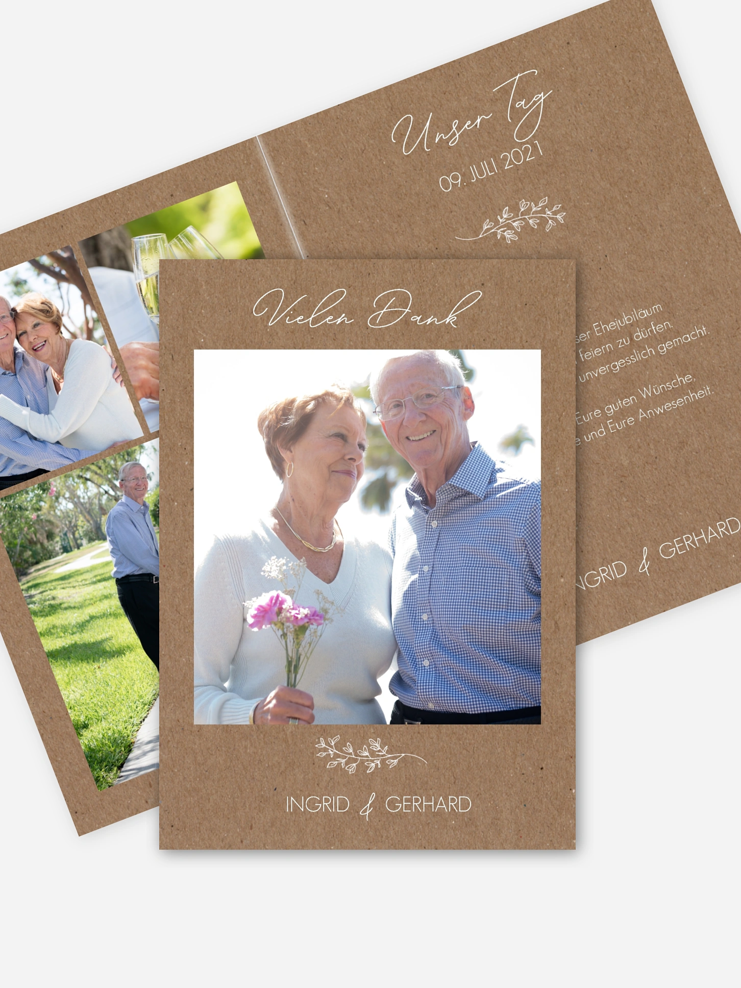 Danksagung zur Goldenen Hochzeit Lovely Romance