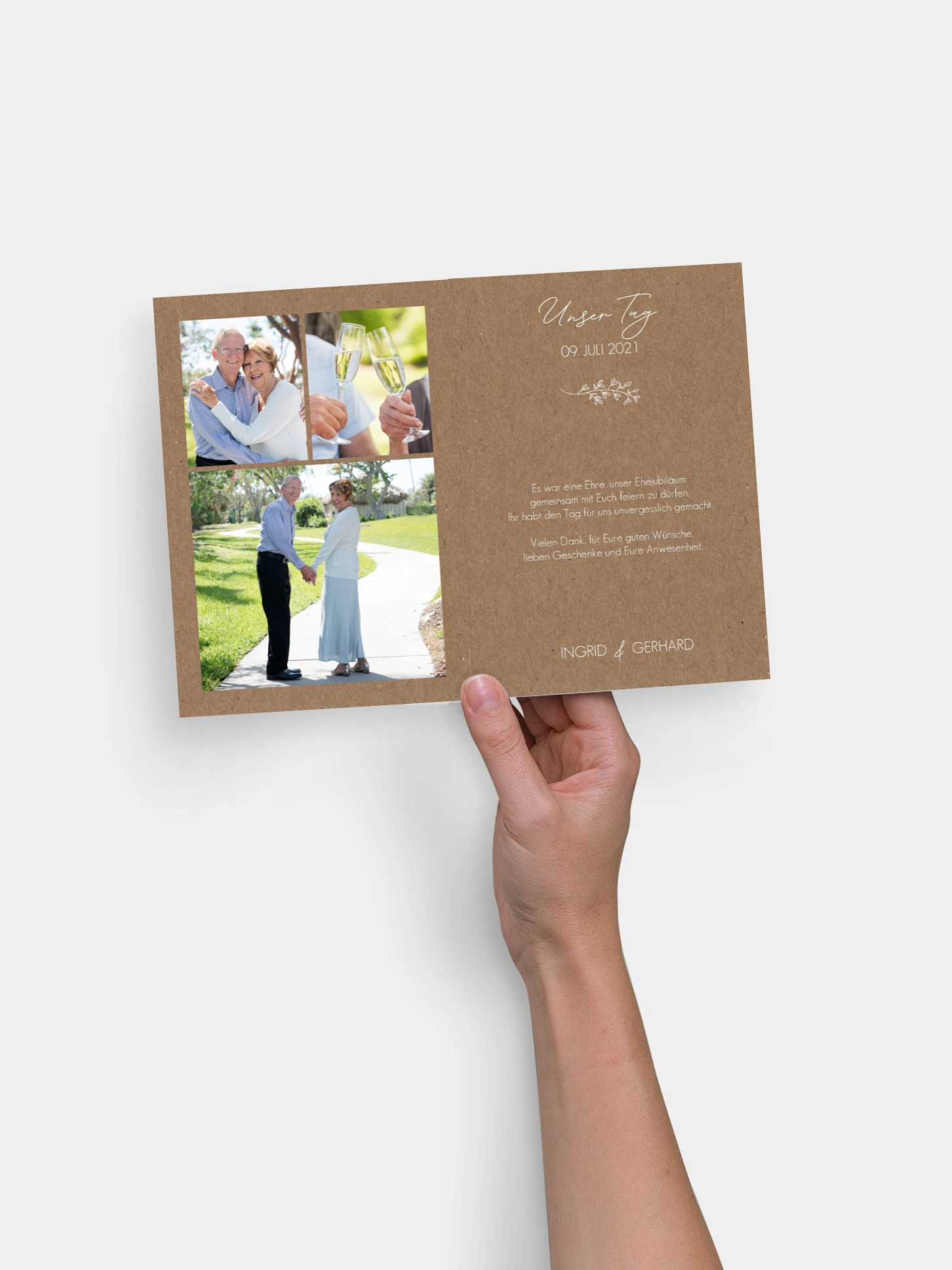 Danksagung zur Goldenen Hochzeit Lovely Romance