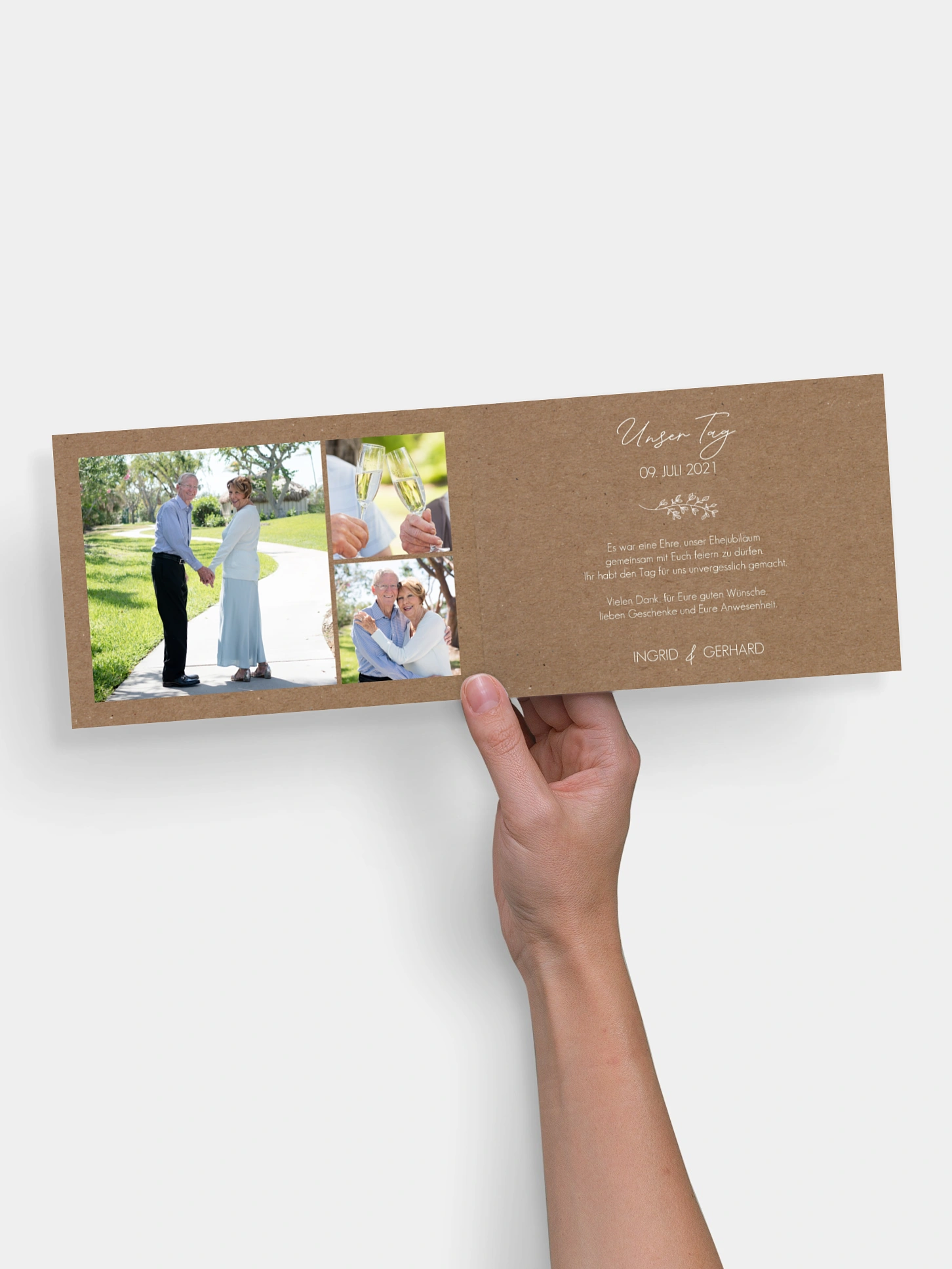 Danksagung zur Goldenen Hochzeit Lovely Romance