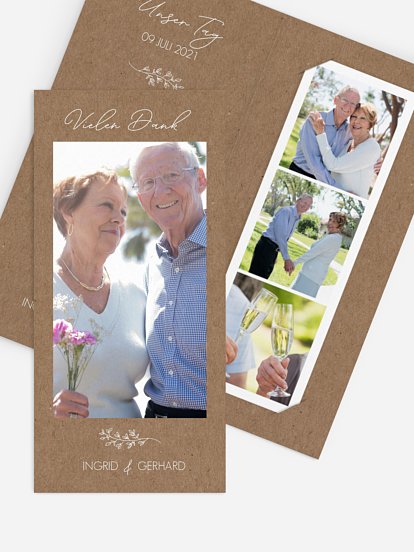 Danksagung zur Goldenen Hochzeit Lovely Romance