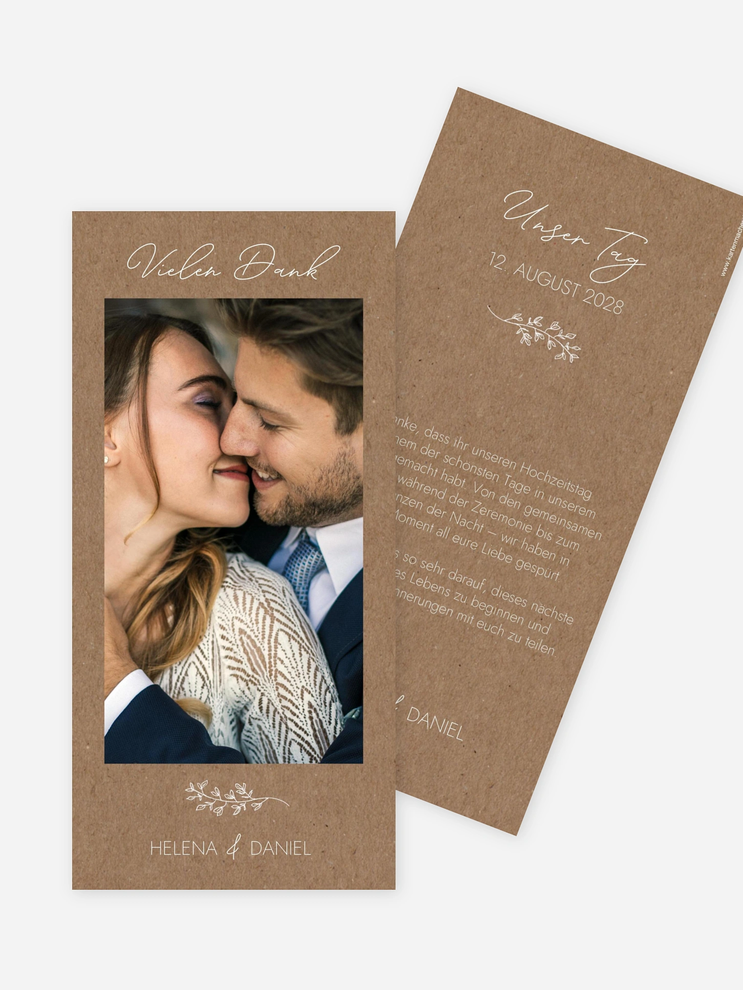 Dankeskarte Hochzeit Lovely Romance