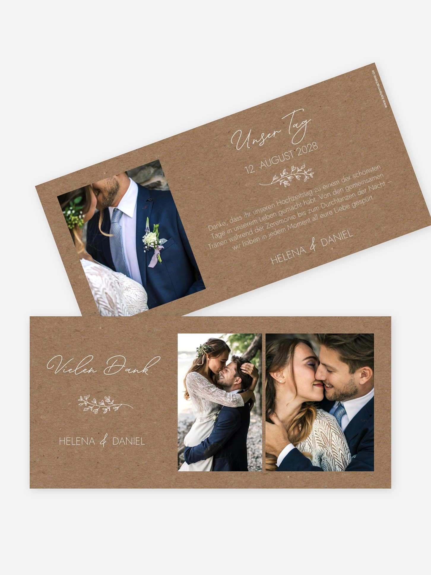 Dankeskarte Hochzeit Lovely Romance