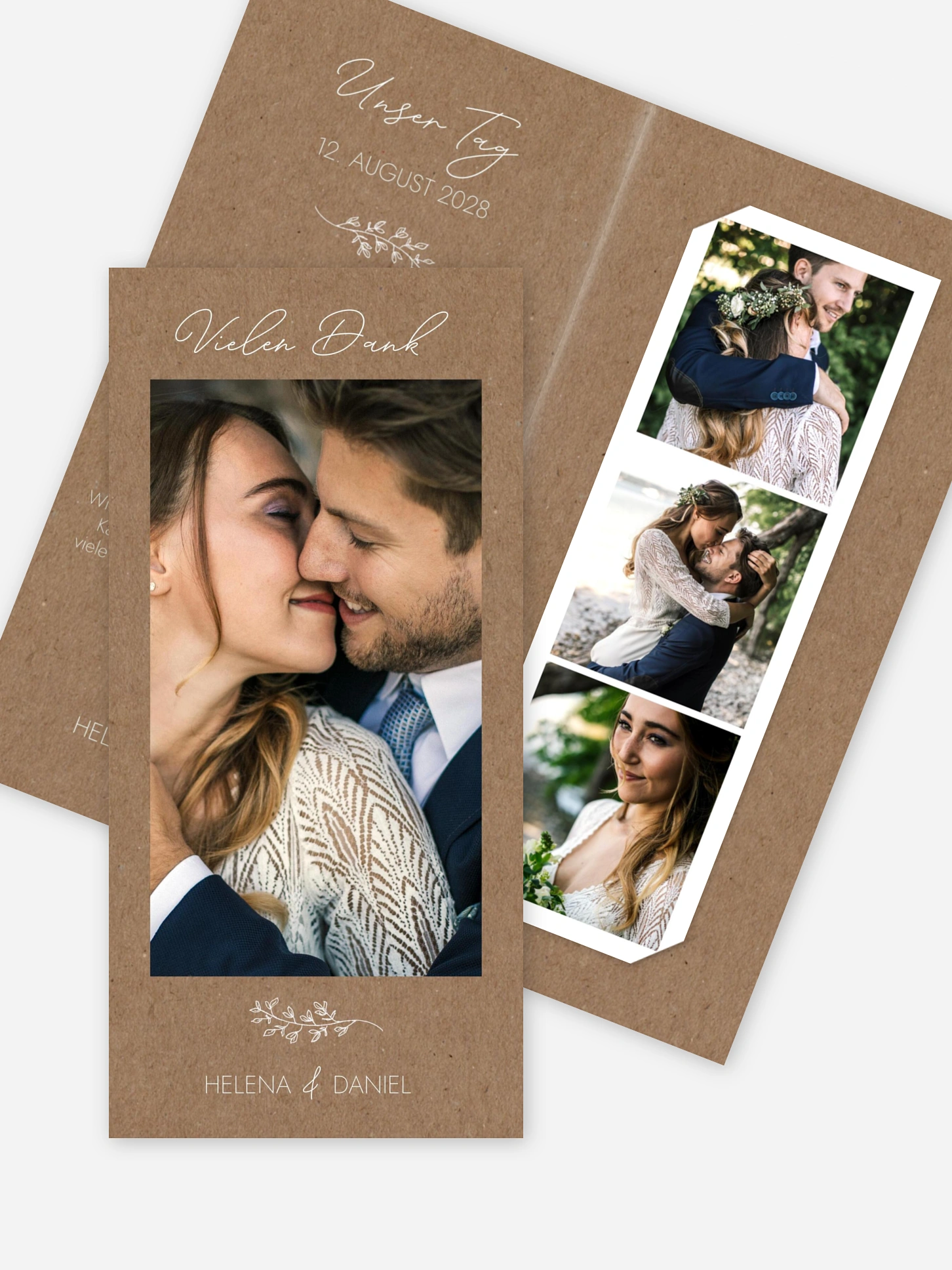 Dankeskarte Hochzeit Lovely Romance