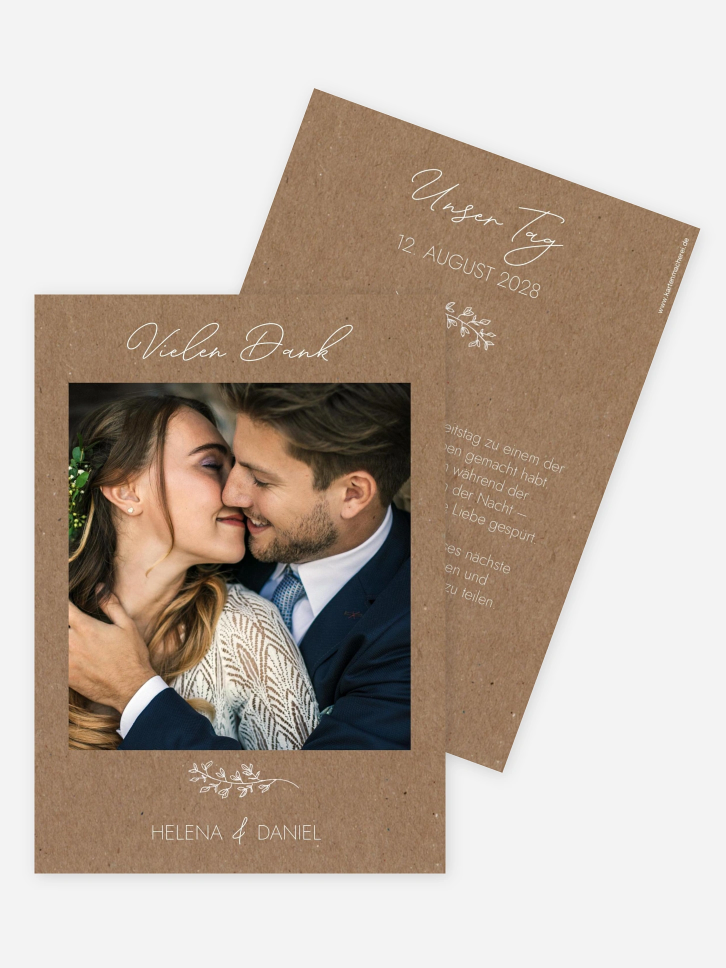 Dankeskarte Hochzeit Lovely Romance
