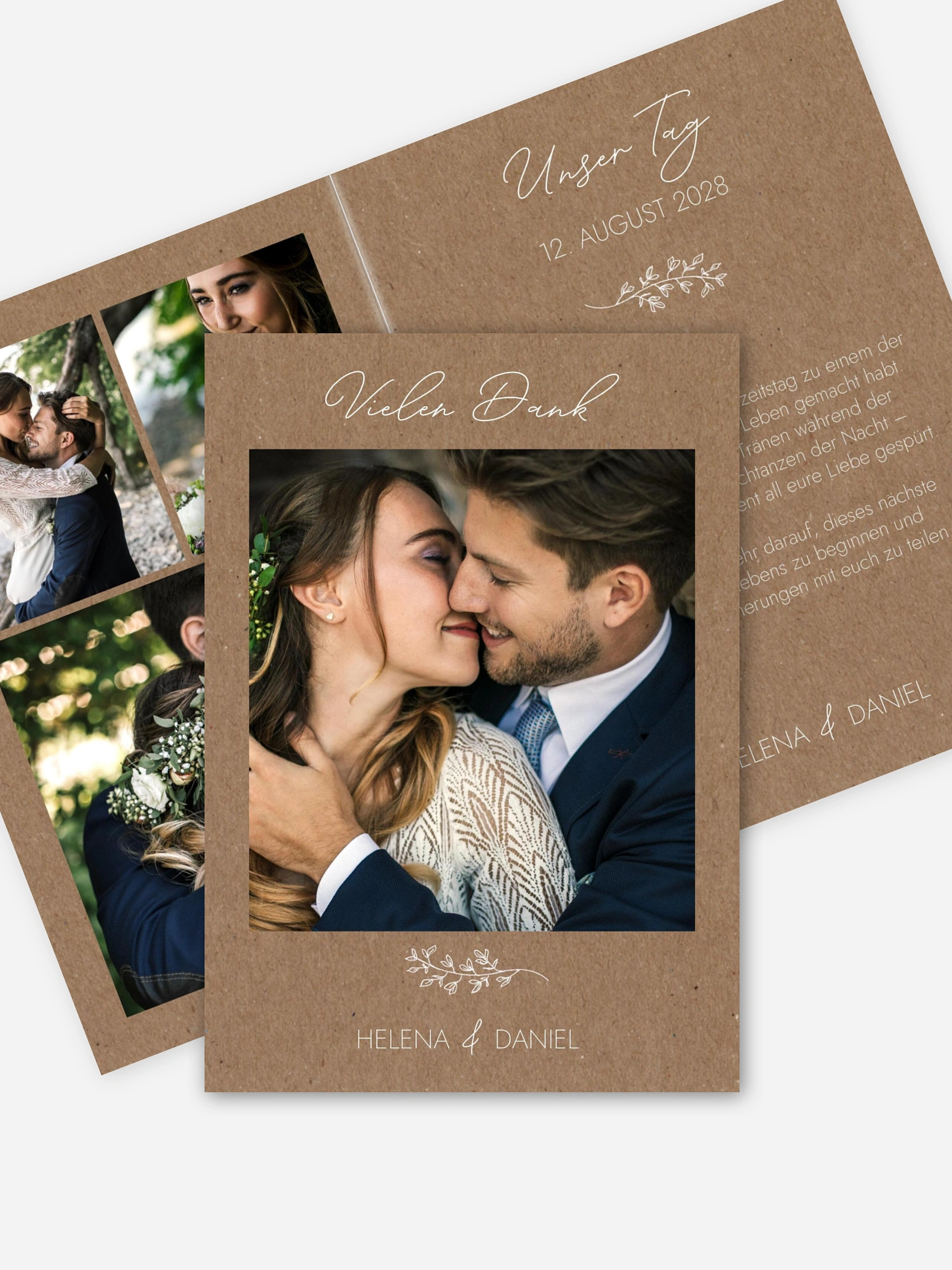 Dankeskarte Hochzeit Lovely Romance