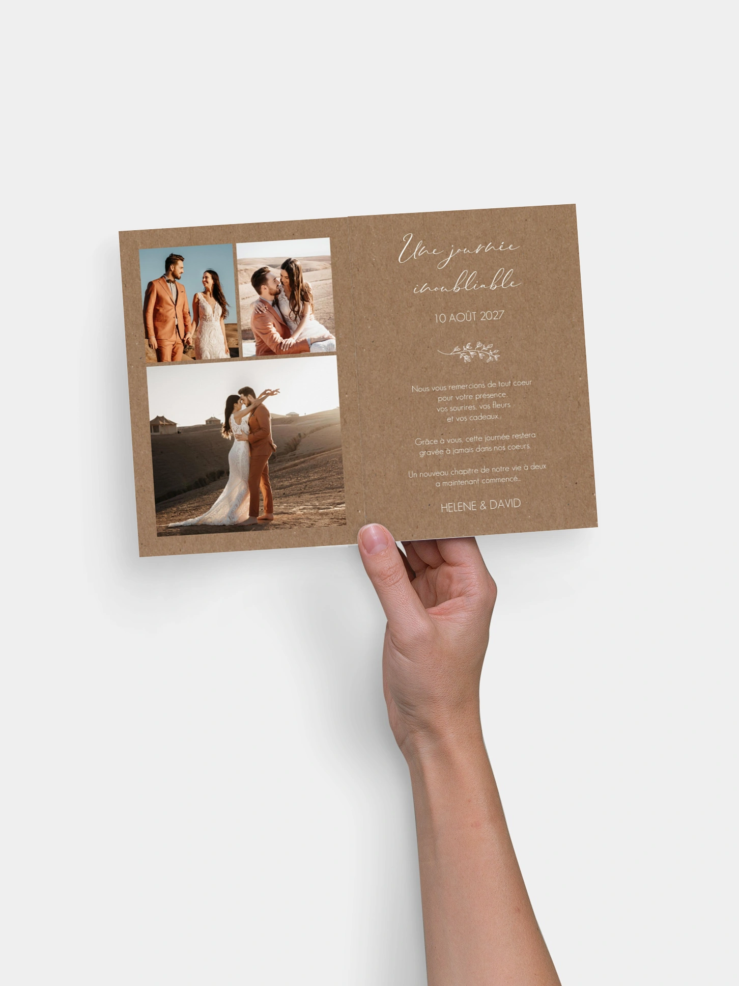 Carte de remerciements Lovely Romance