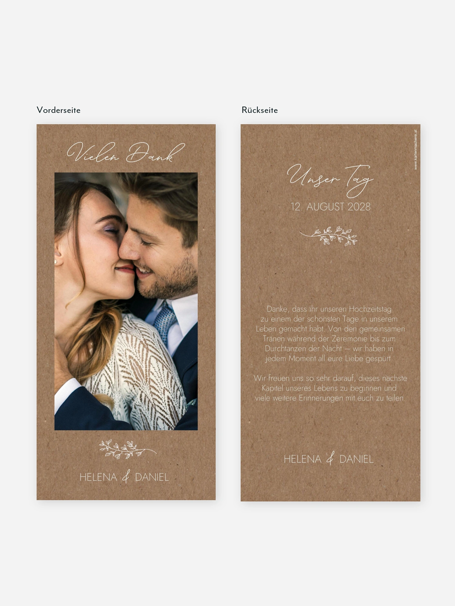 Dankeskarte Hochzeit Lovely Romance