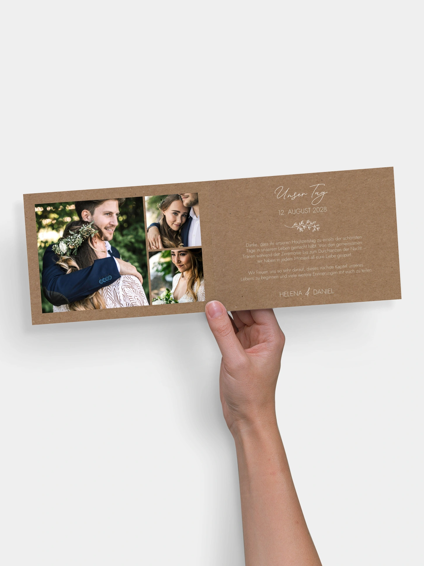 Dankeskarte Hochzeit Lovely Romance