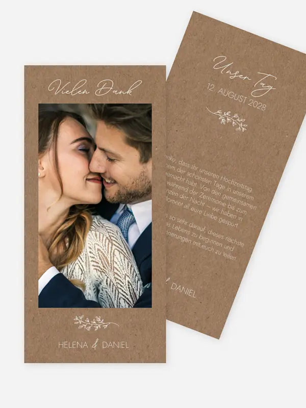 Dankeskarte Hochzeit Lovely Romance