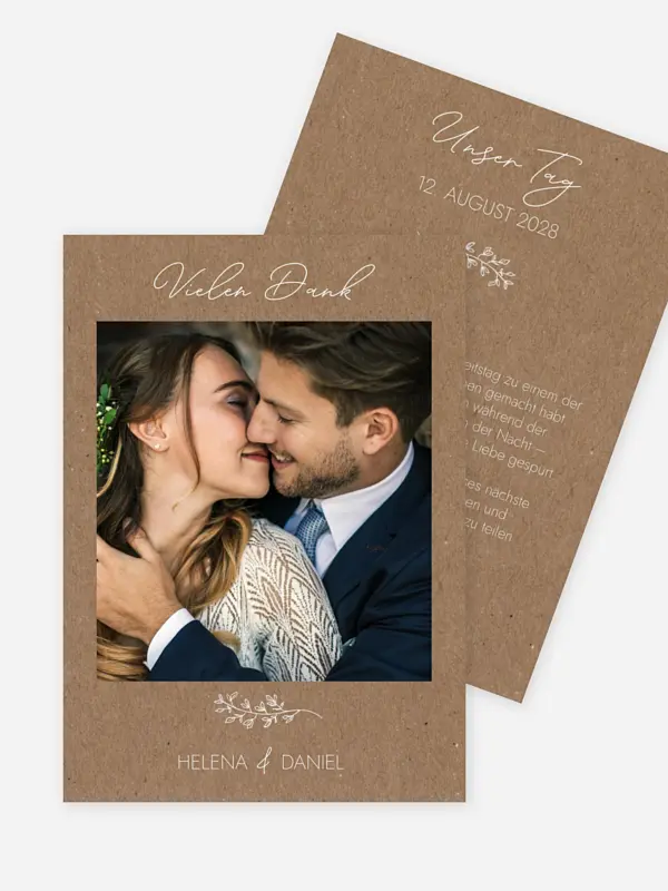 Dankeskarte Hochzeit Lovely Romance
