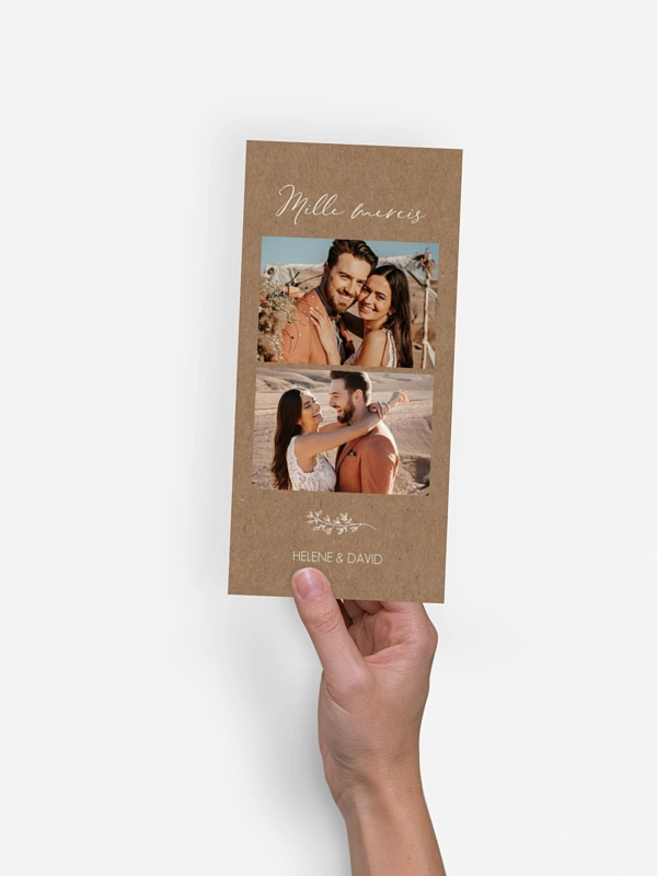 Carte de remerciements Lovely Romance