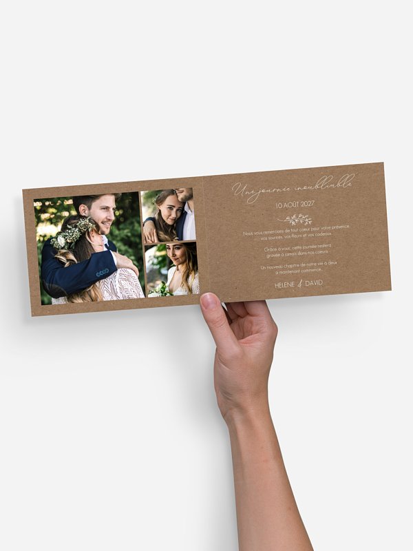 Carte de remerciements Lovely Romance