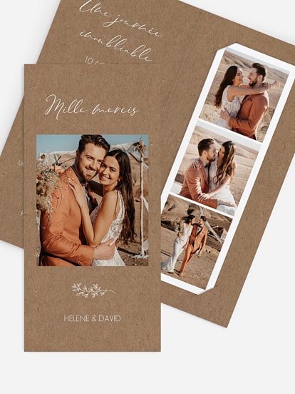 Carte de remerciements Lovely Romance