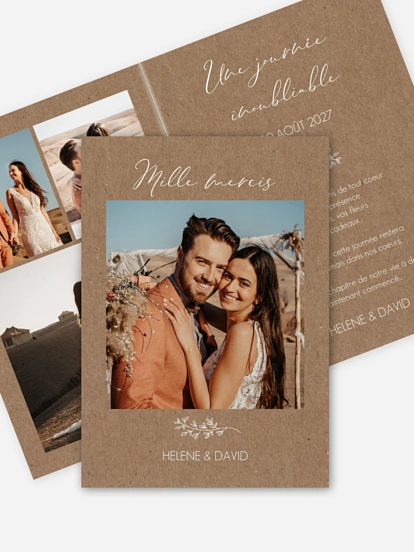 Carte de remerciements Lovely Romance