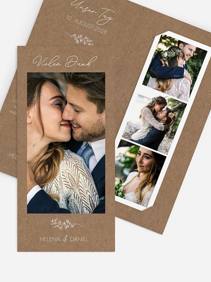 Dankeskarte Hochzeit Lovely Romance