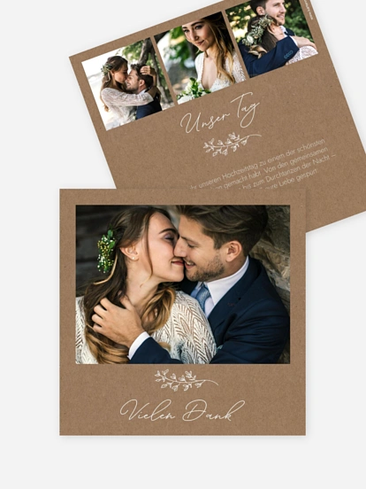 Dankeskarte Hochzeit Lovely Romance