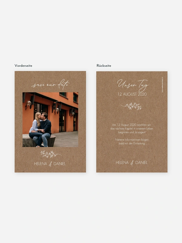 Save-the-Date Karte Lovely Romance